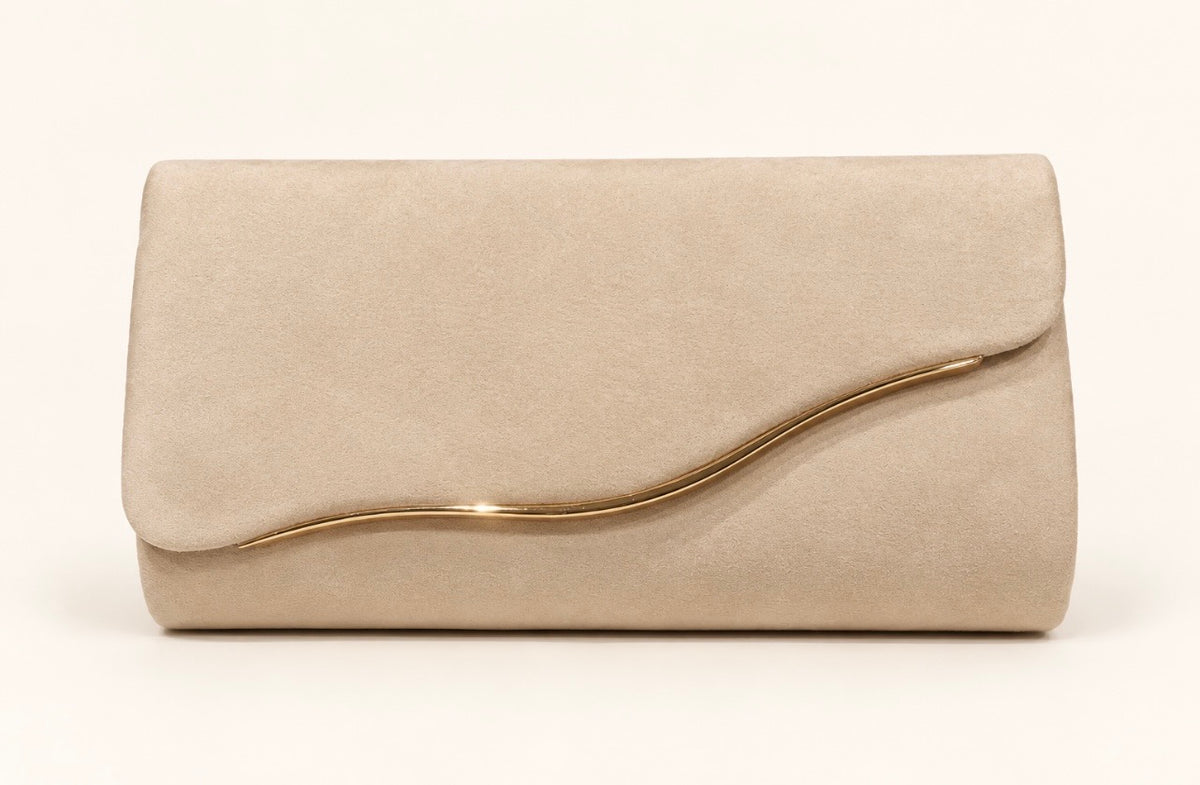 Elegant Champagne Evening Clutch Bag